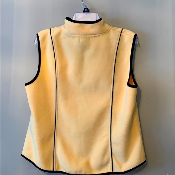Evie bright yellow black ribbing vest - Picture 2 of 3